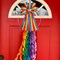 RIBBON Pride Wreath Bow LGBT Rainbow Stripe Decorations Lesbian Gay Burlap Ornaments Bows